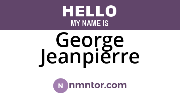 George Jeanpierre