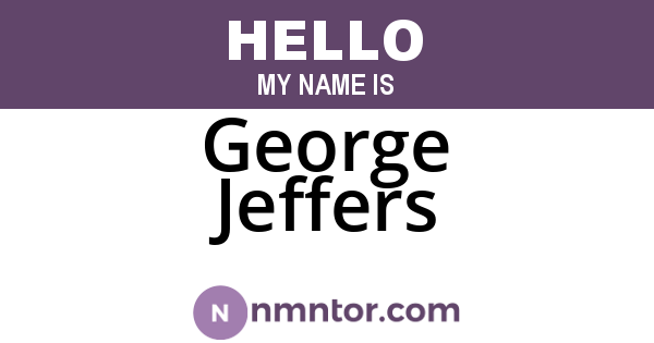 George Jeffers