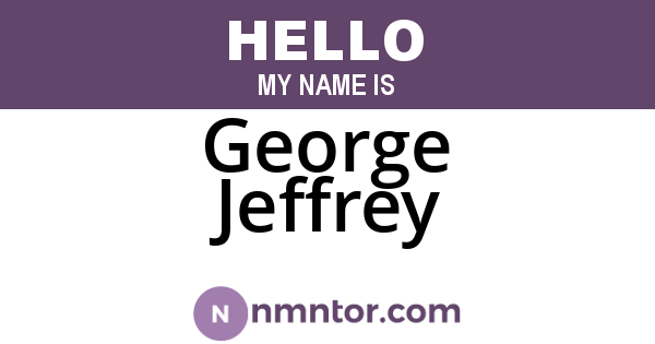 George Jeffrey