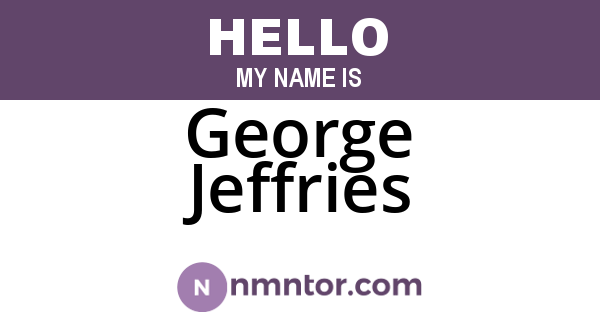 George Jeffries