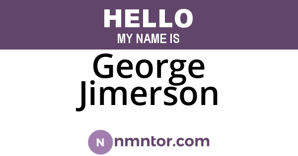 George Jimerson