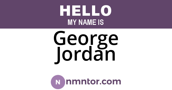 George Jordan