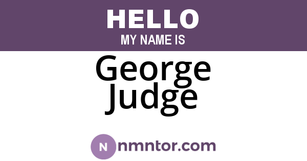 George Judge
