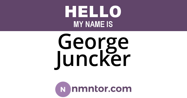 George Juncker