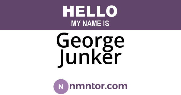 George Junker