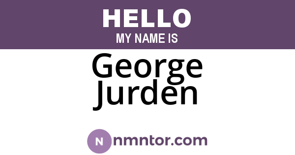George Jurden