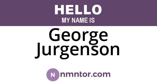 George Jurgenson