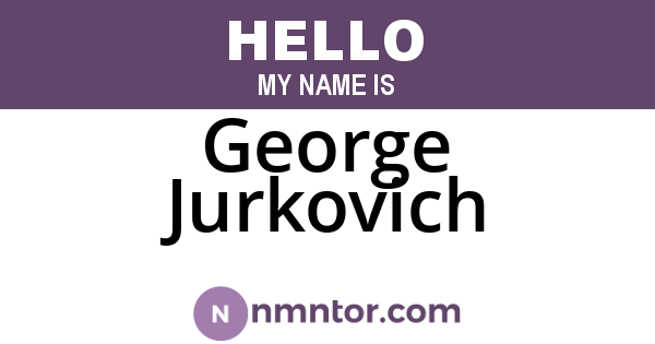 George Jurkovich