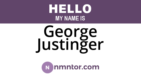 George Justinger