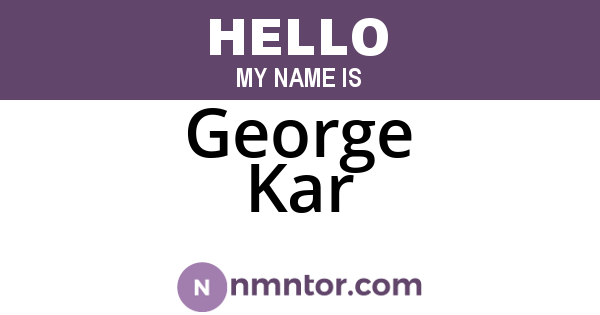 George Kar