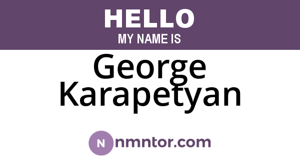 George Karapetyan