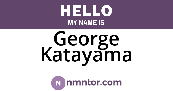 George Katayama