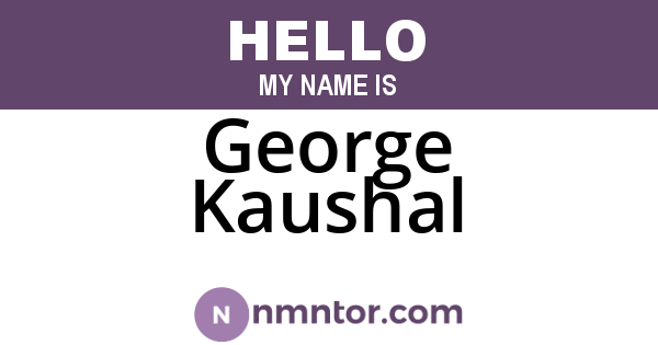 George Kaushal