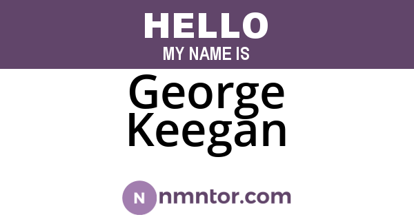 George Keegan