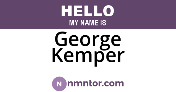 George Kemper