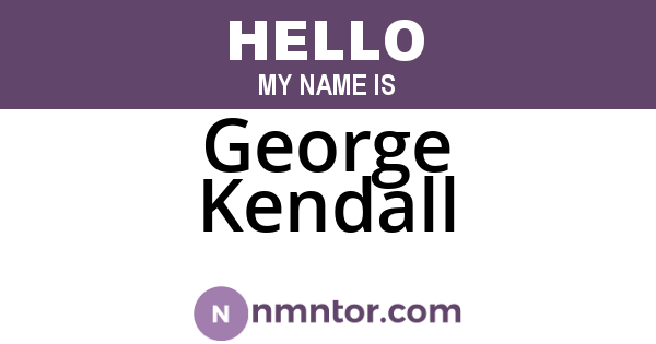 George Kendall