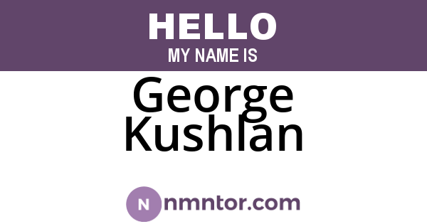 George Kushlan