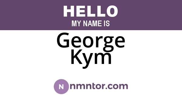 George Kym