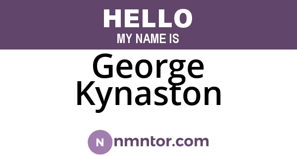 George Kynaston