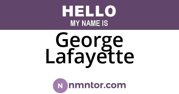 George Lafayette
