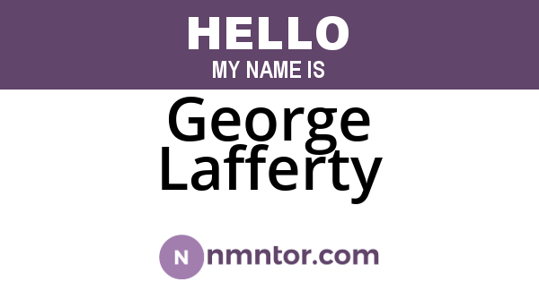 George Lafferty