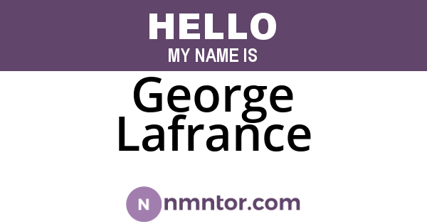 George Lafrance