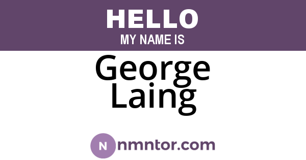 George Laing