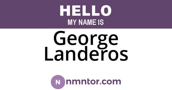George Landeros