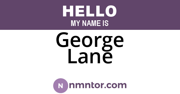 George Lane