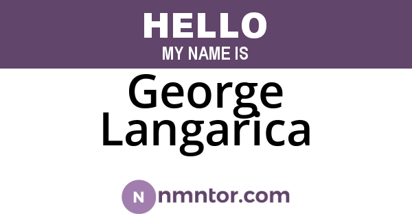 George Langarica
