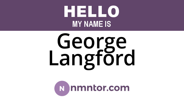 George Langford