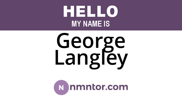 George Langley