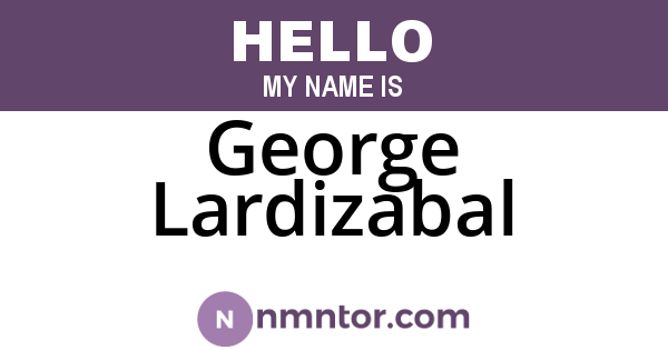 George Lardizabal