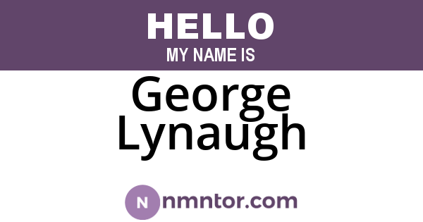 George Lynaugh