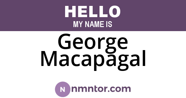 George Macapagal