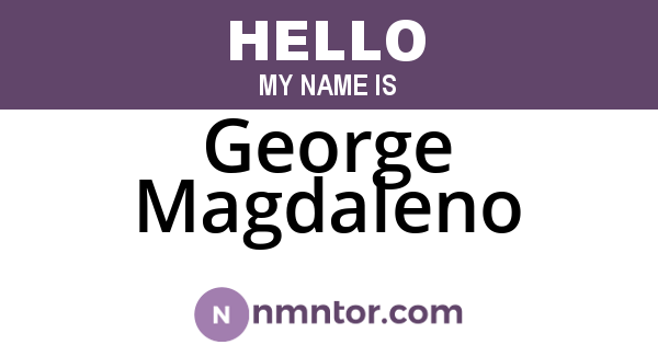 George Magdaleno