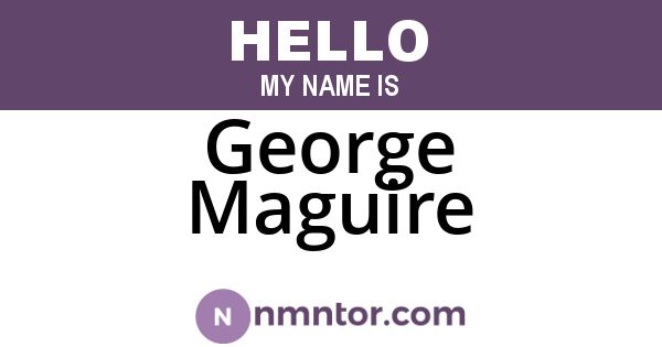 George Maguire