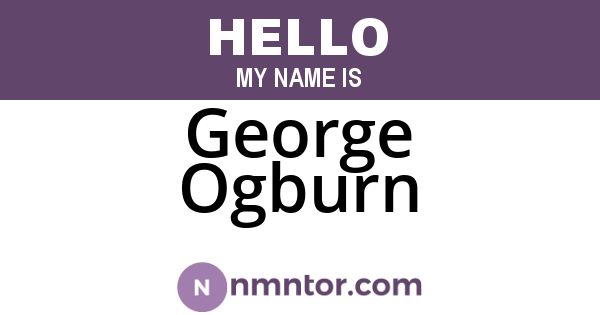 George Ogburn