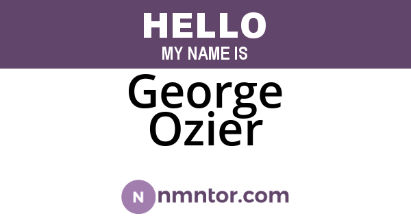 George Ozier