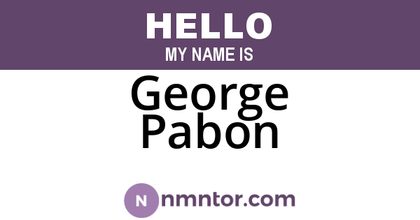 George Pabon