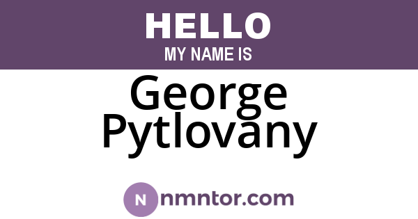 George Pytlovany