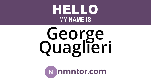 George Quaglieri