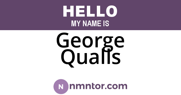 George Qualls