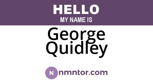 George Quidley