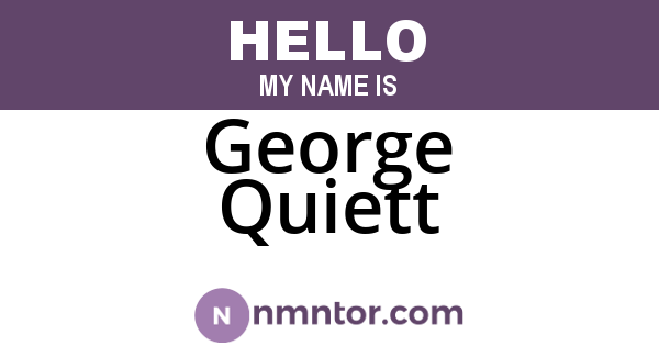 George Quiett
