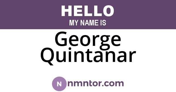 George Quintanar