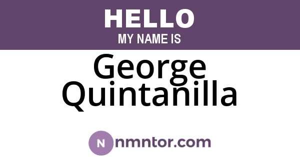 George Quintanilla