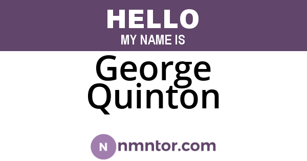 George Quinton