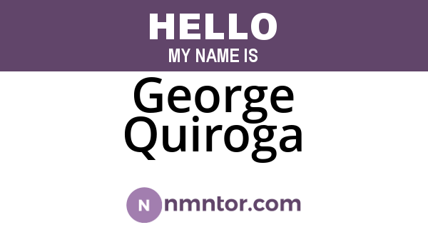 George Quiroga