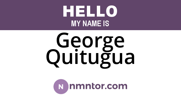 George Quitugua